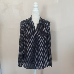 Ann Taylor LOFT sheer printed blouse